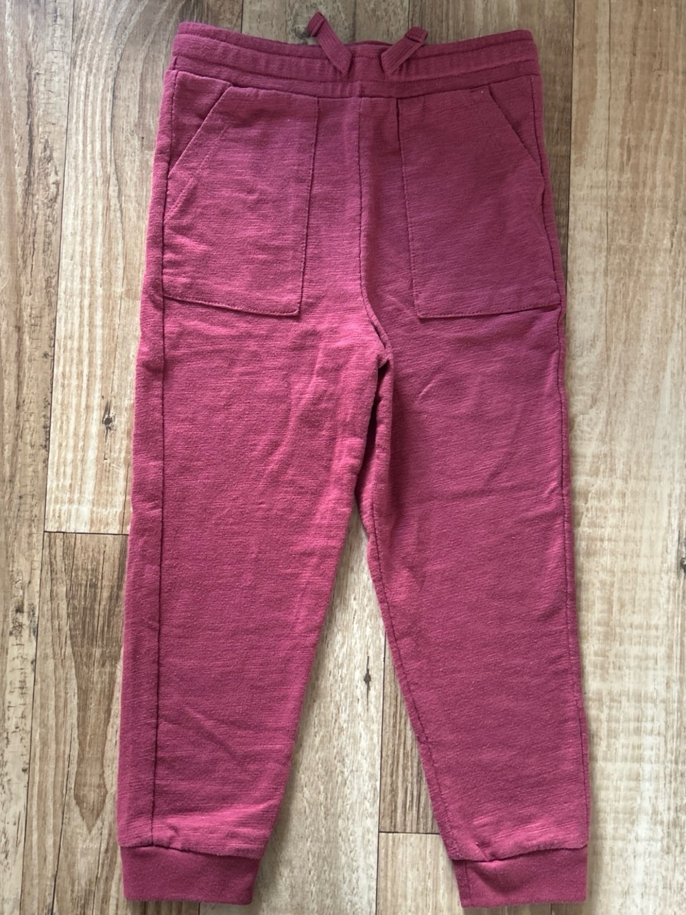 Garanimals burgundy cotton & polyester jogger sweatpants with pockets, size 5T